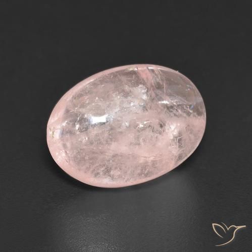 Morganite Rose corail naturelle ovale, 4.13 ct, Transparent