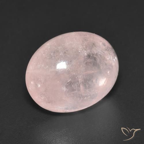 Morganite Rose clair naturelle ovale, 5.89 ct, Transparent