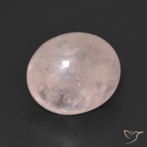 Morganite Rose corail naturelle ovale, 4.90 ct, Transparent