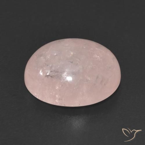 Morganite Rose corail naturelle ovale, 4.90 ct, Transparent