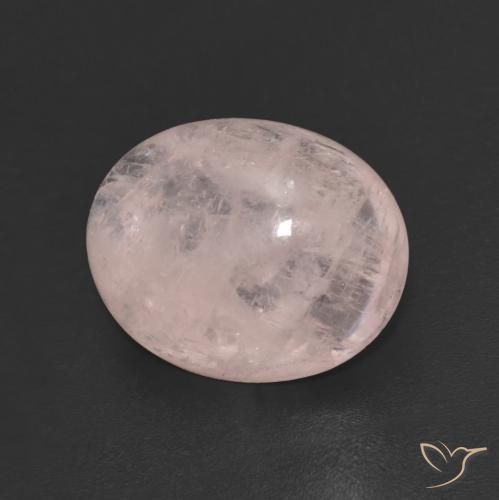 Morganite Rose corail léger naturelle ovale, 4.89 ct, Transparent