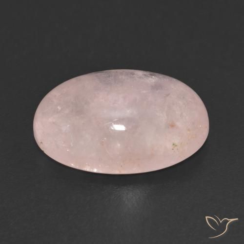 Morganite Rose clair naturelle ovale, 7.68 ct, Transparent