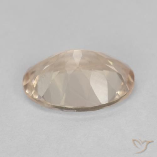 Morganite orange naturelle coupe ovale, 0,93 ct, VVS-VS