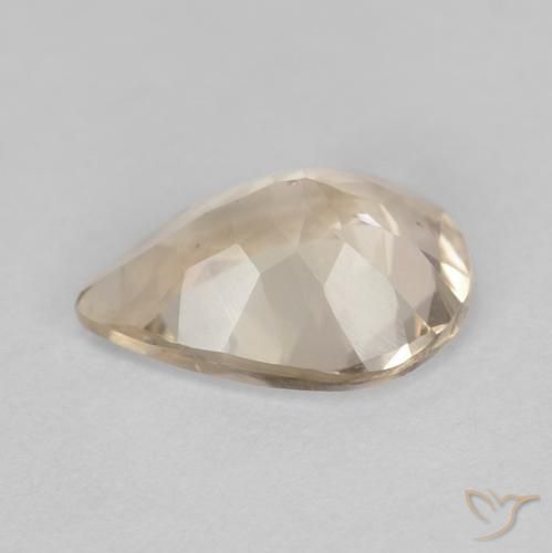 Morganite Doré léger naturelle En forme de poire, 0.85 ct, VS