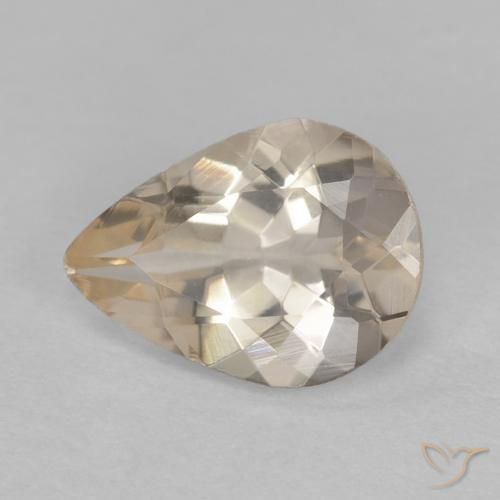 Morganite Orange clair naturelle En forme de poire, 0.78 ct, VVS