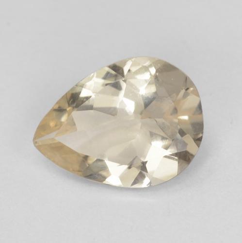 Morganite doré naturelle en forme de poire, 0,75 ct, VVS