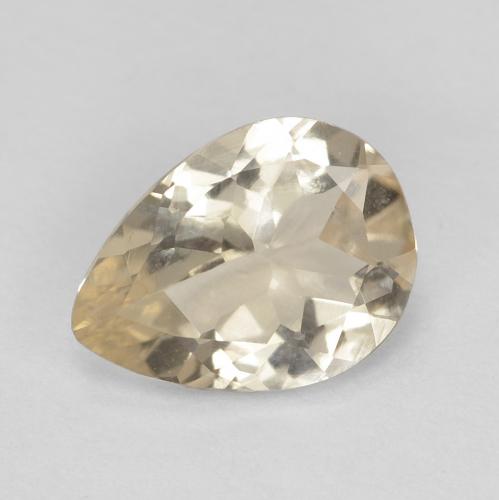 Morganite doré naturelle en forme de poire, 0,75 ct, VVS