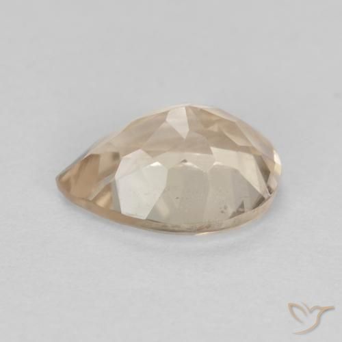 Morganite Doré léger naturelle En forme de poire, 0.77 ct, VVS-VS