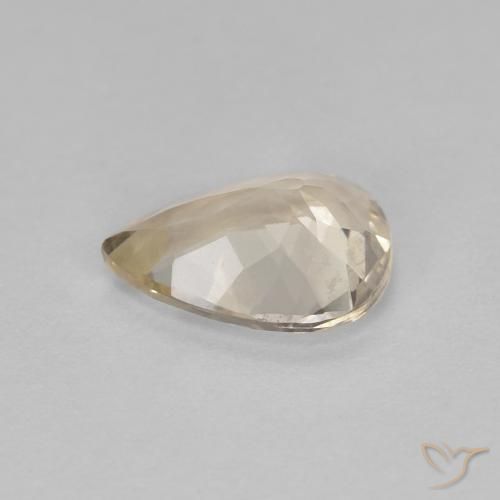 Morganite Doré léger naturelle En forme de poire, 0.83 ct, VVS-VS