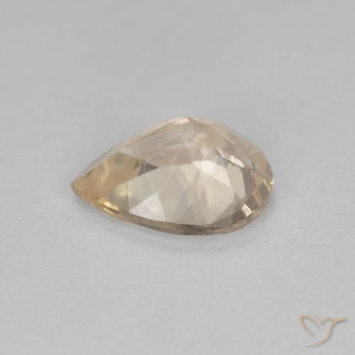 Morganite Doré léger naturelle En forme de poire, 0.84 ct, VS