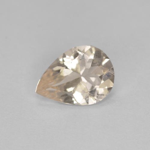 Morganite doré naturelle en forme de poire, 0,54 ct, VS