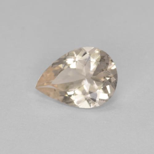 Morganite doré naturelle en forme de poire, 0,54 ct, VS