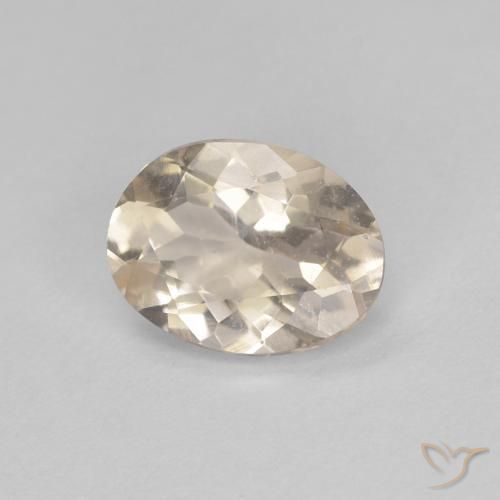 Morganite Doré léger naturelle ovale, 0.79 ct, VS