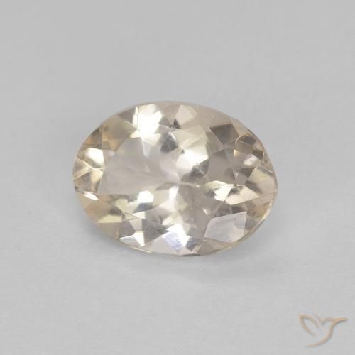 Morganite Doré léger naturelle ovale, 0.85 ct, VS