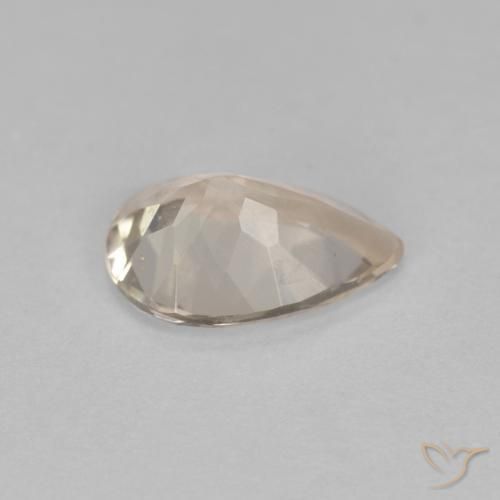 Morganite Doré léger naturelle En forme de poire, 0.76 ct, VS
