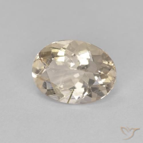 Morganite Doré léger naturelle ovale, 1.02 ct, VS