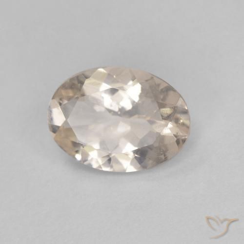 Morganite Doré léger naturelle ovale, 0.92 ct, VS
