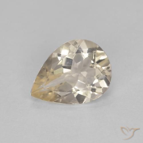 0.84ct Naturel Doré léger Morganite, En forme de poire, VS