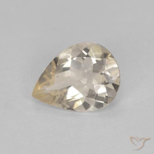Morganite Doré léger naturelle En forme de poire, 0.84 ct, VS