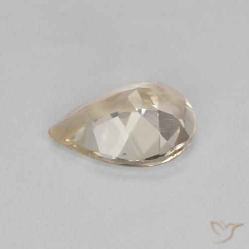 Morganite Doré léger naturelle En forme de poire, 0.84 ct, VS