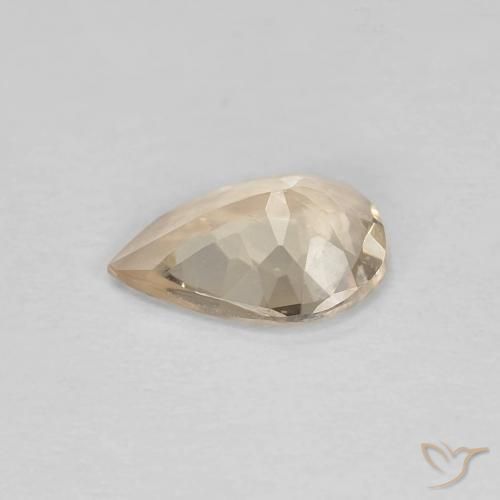 Morganite Doré léger naturelle En forme de poire, 0.66 ct, VS