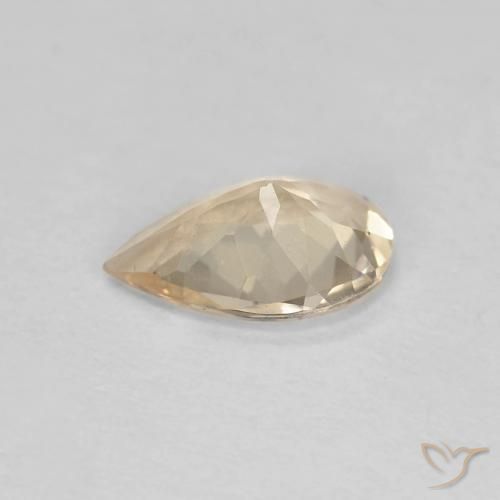 Morganite Doré léger naturelle En forme de poire, 0.63 ct, VS