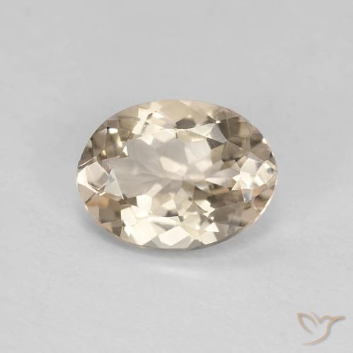 1.00ct Naturel Doré léger Morganite, ovale, VVS-VS