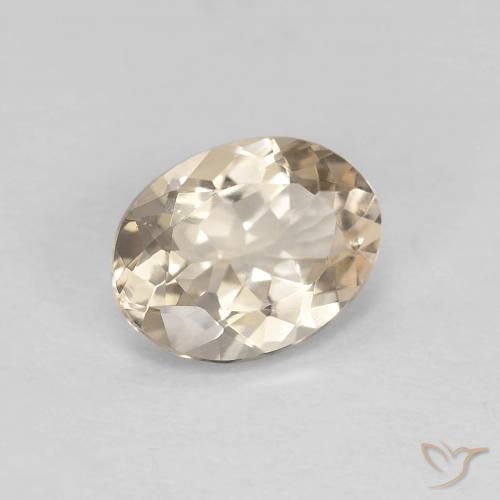 Morganite Doré léger naturelle ovale, 1.00 ct, VVS-VS