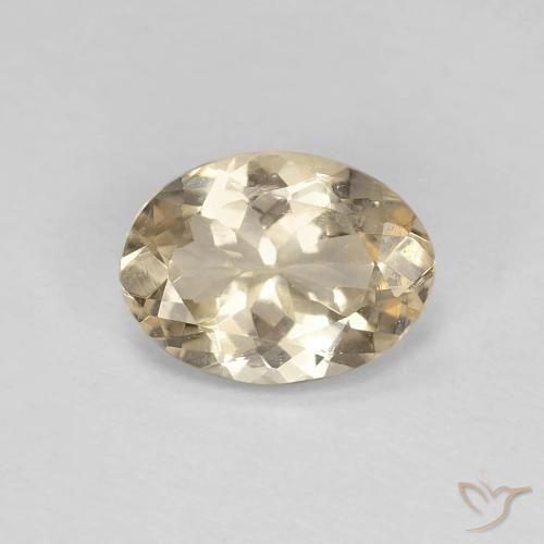 0.89ct Naturel Doré léger Morganite, ovale, VVS