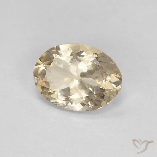 Morganite Doré léger naturelle ovale, 0.89 ct, VVS