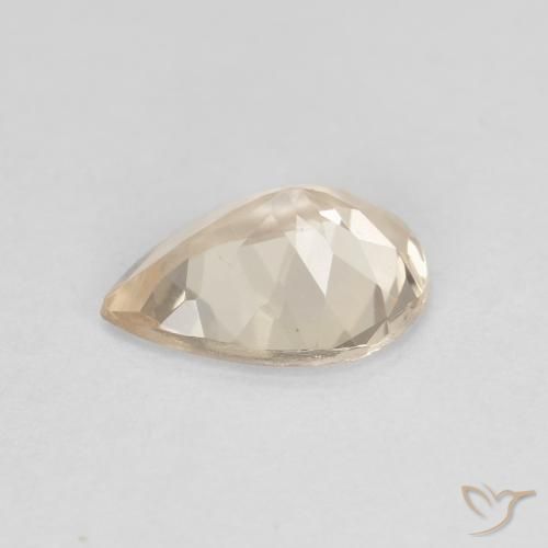 Morganite Doré léger naturelle En forme de poire, 0.84 ct, VVS-VS