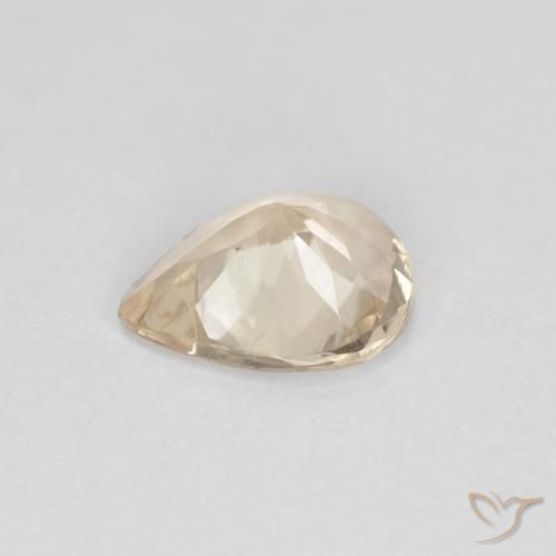Morganite Doré léger naturelle En forme de poire, 0.70 ct, VS