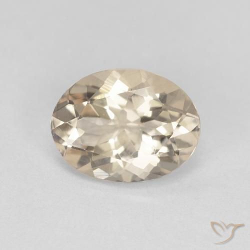 Morganite Doré léger naturelle ovale, 1.04 ct, VS