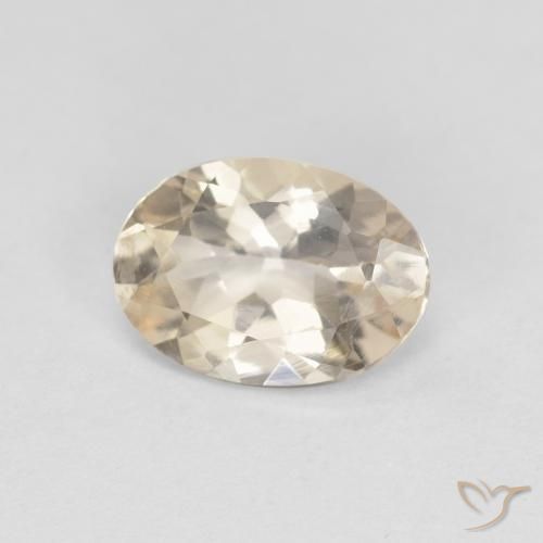 Morganite Doré léger naturelle ovale, 0.86 ct, VVS-VS