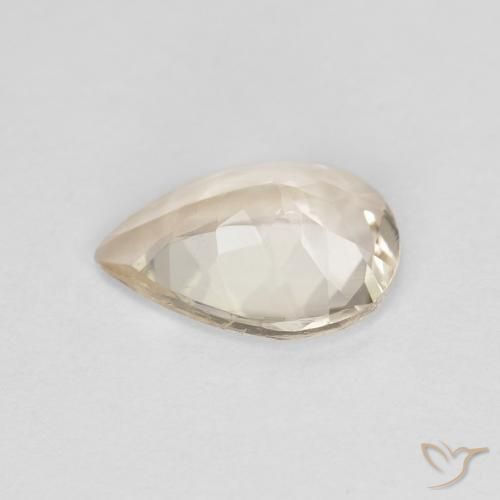 Morganite Doré léger naturelle En forme de poire, 0.88 ct, VVS