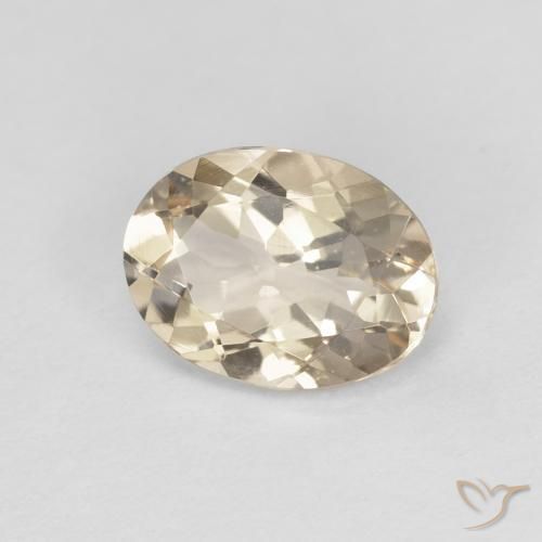 0.98ct Naturel Doré léger Morganite, ovale, VVS-VS