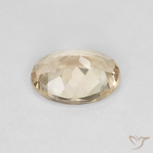 Morganite Doré léger naturelle ovale, 0.98 ct, VVS-VS
