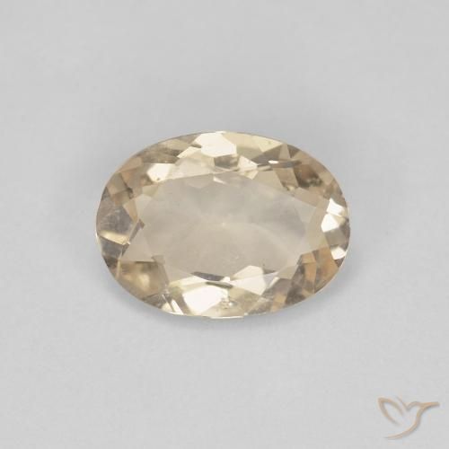 Morganite Doré léger naturelle ovale, 0.81 ct, VS