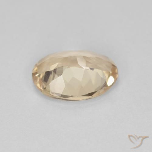 Morganite Doré léger naturelle ovale, 0.92 ct, VS