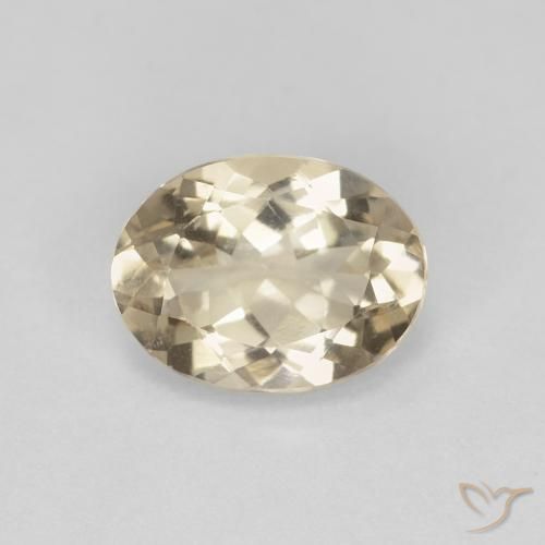 1.06ct Naturel Doré léger Morganite, ovale, VVS