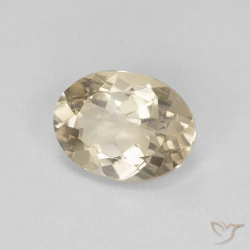 Morganite Doré léger naturelle ovale, 1.06 ct, VVS
