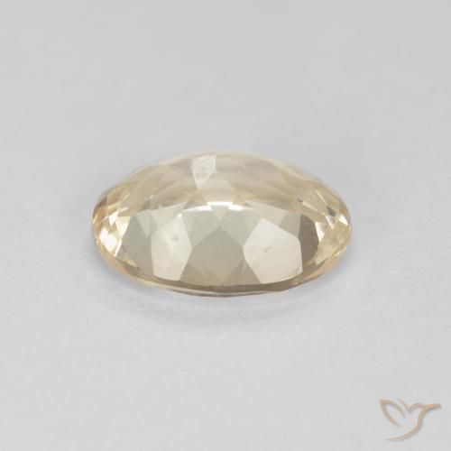 Morganite Doré léger naturelle ovale, 1.06 ct, VVS