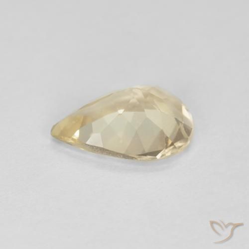 Morganite Doré léger naturelle En forme de poire, 0.75 ct, VVS