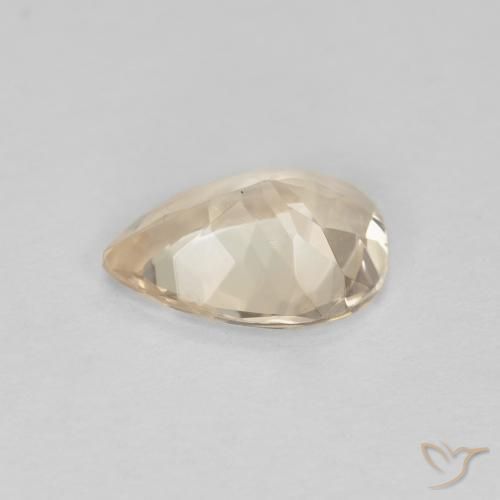 Morganite Doré léger naturelle En forme de poire, 0.78 ct, VS
