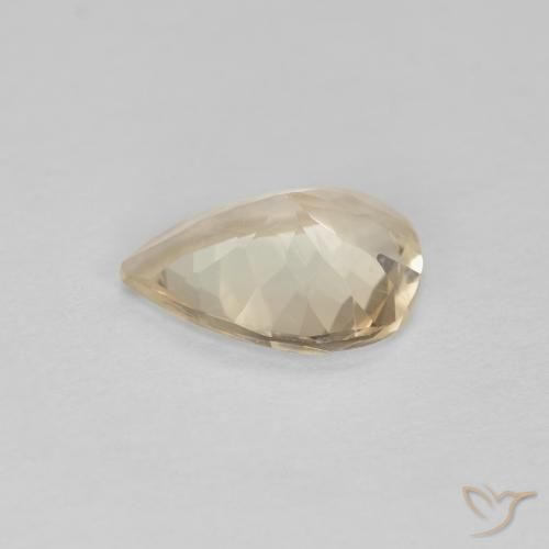 Morganite Doré léger naturelle En forme de poire, 0.70 ct, VS