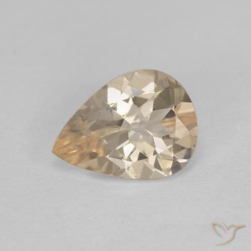 0.86ct Naturel Doré léger Morganite, En forme de poire, VS