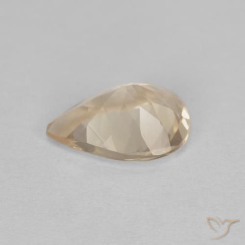 Morganite Doré léger naturelle En forme de poire, 0.86 ct, VS