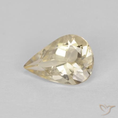 Morganite Jaune clair naturelle En forme de poire, 0.84 ct, VVS