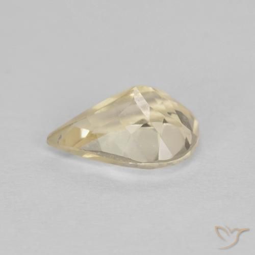 Morganite Jaune clair naturelle En forme de poire, 0.84 ct, VVS