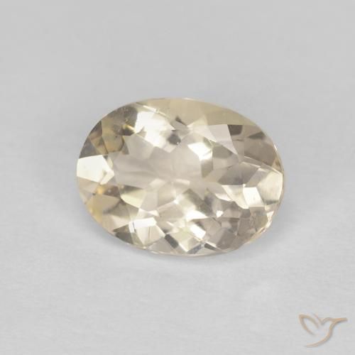 Morganite Doré léger naturelle ovale, 0.97 ct, VVS-VS